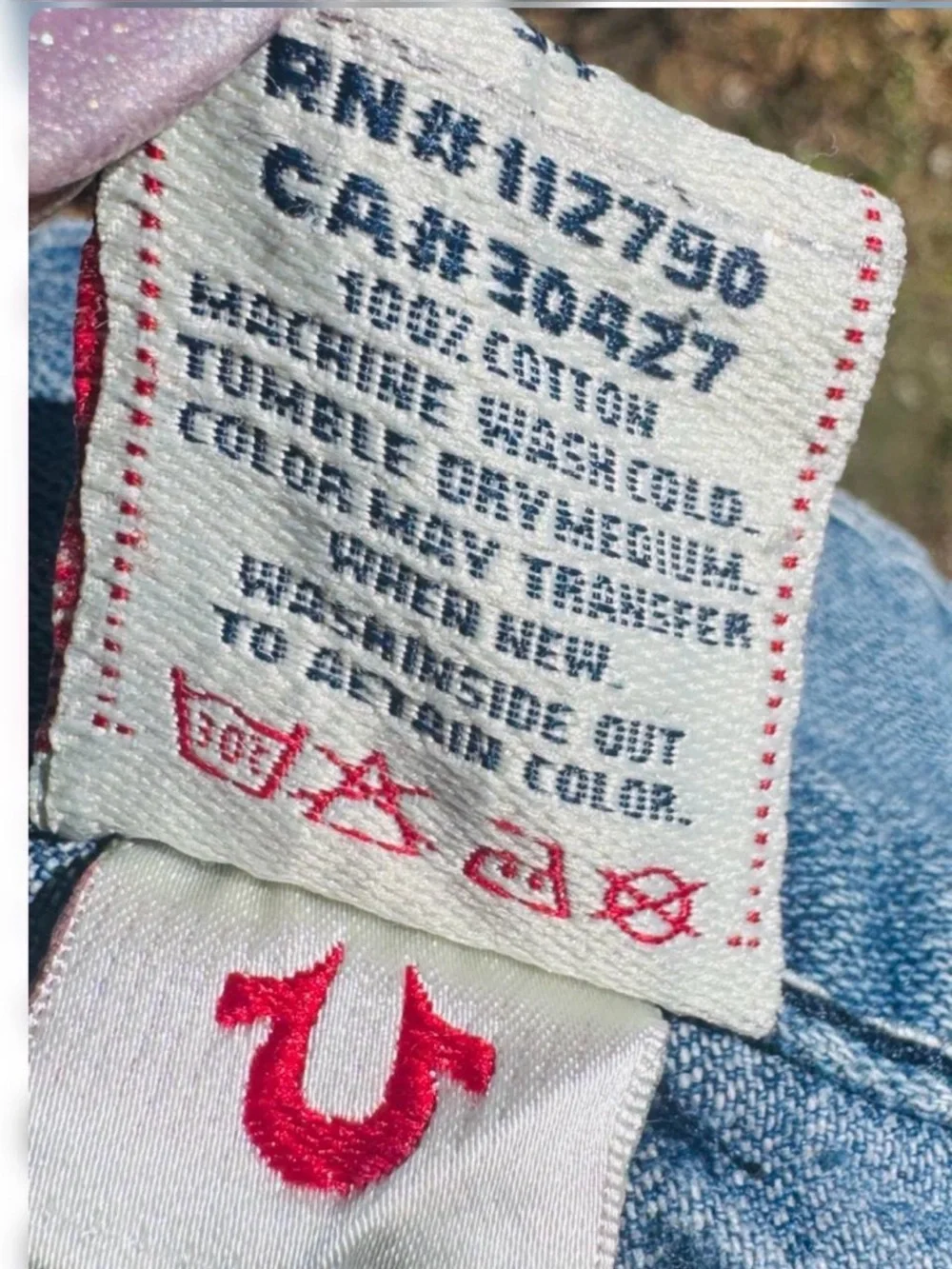 True Religion Joey Super T Jeans Light Wash Flare Y2K Mens 36x31 USA Made Unisex